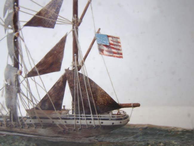 A highly detailed five-masted ship in a Bottle flying the American flag circa 1900 — image 4